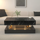 6.93IN High LED Coffee Table,Modern Coffee Table For Living Room,Living Room Tables,Large Living Room Furniture,LED Lights