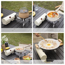 Camping Gas Stove Portable Folding Cassette Stove Outdoor Hiking BBQ Travel Cooking Grill Cooker Gas Burner Food Heating Tool Kitchen Gadgets